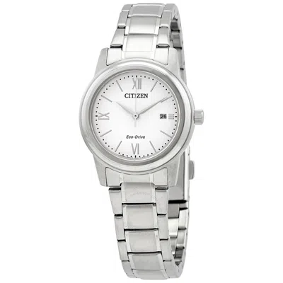Citizen Eco-drive White Dial Ladies Watch Fe1220-89a In Metallic