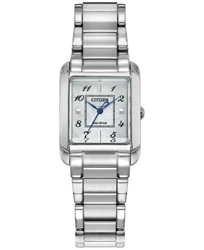 Citizen Eco-drive Women's Bianca Stainless Steel Bracelet Watch 28mm In Silver-tone