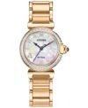 Citizen Eco-drive Women's Diamond (1/6 Ct. T.w.) Rose Gold-tone Stainless Steel Bracelet Watch 26mm In No Color