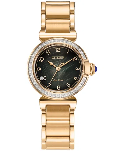 Citizen Eco-drive Women's Diamond (1/6 Ct. T.w.) Rose Gold-tone Stainless Steel Bracelet Watch 26mm In No Color