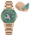 Citizen Ariel Princess The Little Mermaid Womens Rose Goldtone Stainless Steel Bracelet Watch Ga1073-63w In Rose Gold-tone