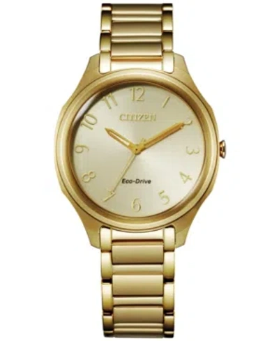 Citizen Eco-drive Women's Gold-tone Stainless Steel Bracelet Watch 35mm