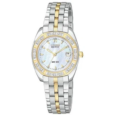 Pre-owned Citizen Eco-drive Women's Paladion Diamond Watch Model: Ew1598-54d