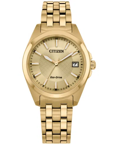 CITIZEN ECO-DRIVE WOMEN'S PEYTEN GOLD-TONE STAINLESS STEEL BRACELET WATCH 33MM