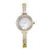 Citizen Eco-drive Womens Crystal Accent Gold Tone Stainless Steel Bracelet Watch Em0862-56d In Gold