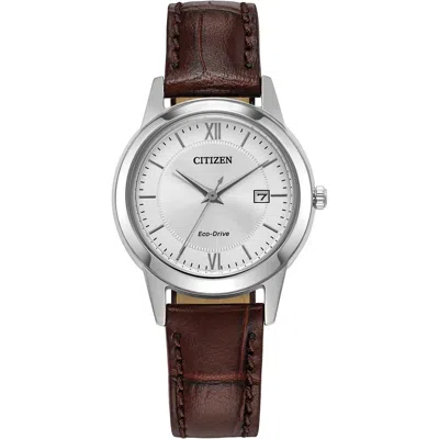Citizen Eco-drive Classic Leather Ladies Watch In Multi