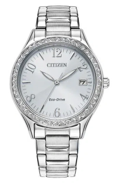 Citizen Eco-drive® Crystal Bracelet Watch, 34mm In Metallic