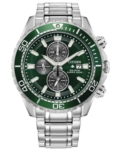 Citizen Eco-drive Promaster Dive Chronograph Green Dial Mens Watch