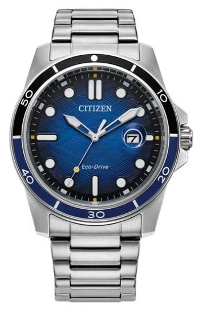 Citizen Eco-drive Water Resistant Bracelet Watch, 40mm In Blue