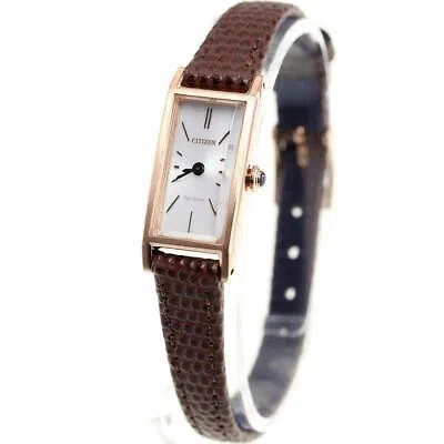 Pre-owned Citizen Eg7044-06a Kii Eco-drive Solar Watch Ladies With Box