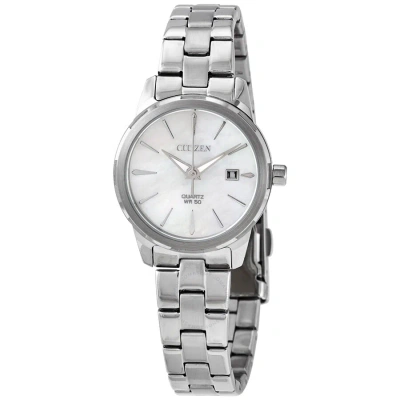 Citizen Elegance Mother Of Pearl Dial Ladies Watch Eu6070-51d In Mop / Mother Of Pearl