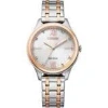Citizen Em0506-77a Women's Eco-drive Two-tone Stainless Steel Watch, Ivory Dial