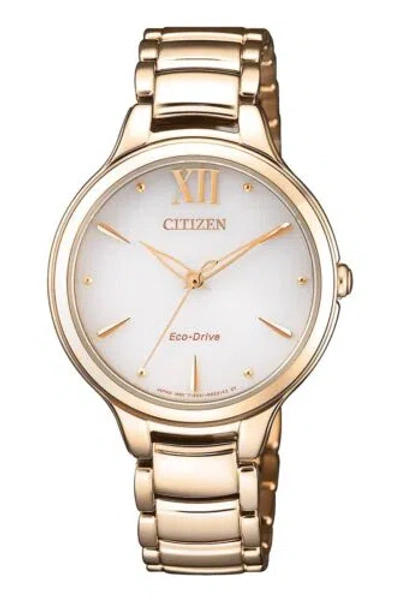Pre-owned Citizen Em0553-85a Solar Women Watch Us4