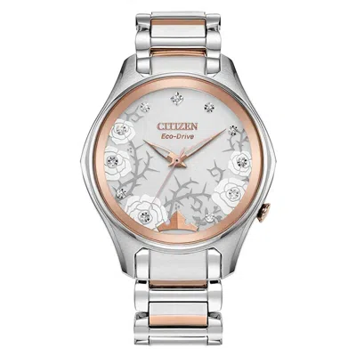 Pre-owned Citizen Em0594-53w 'sleeping Beauty' Aurora Disney Princess Diamond Women's Watch