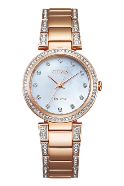 Pre-owned Citizen Em0843-51d Solar Women Watch Us4