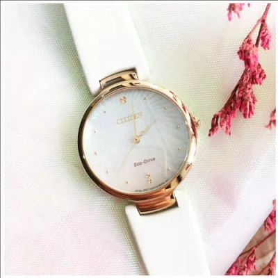 Pre-owned Citizen Em0853-22d Solar Women Watch Us4