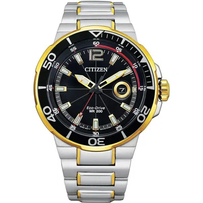 Pre-owned Citizen Endeavor Eco-drive Aw1426-59e Stainless Steel Dual Tone Men's Watch