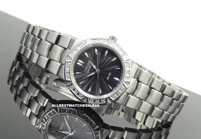 Pre-owned Citizen Ep5830-56e Serano Eco-drive Diamond Black Dial Women's Watch $400