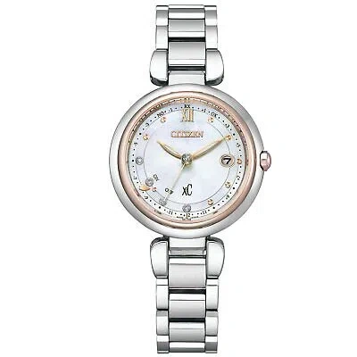 Pre-owned Citizen Es9466-65w Xc Mizu Collection Titanium Happy Flight Floret Diamond Model