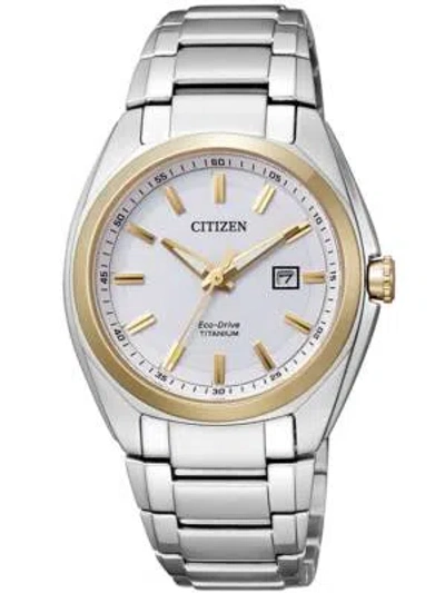 Pre-owned Citizen Ew2214-52a Eco-drive Super-titanium Ladies Watch 34mm 10 Atm