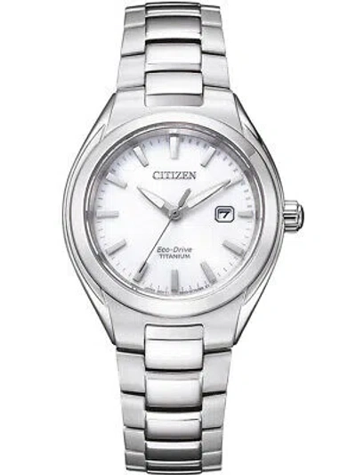Pre-owned Citizen Ew2610-80a Eco-drive Titanium Ladies Watch 31mm 10atm