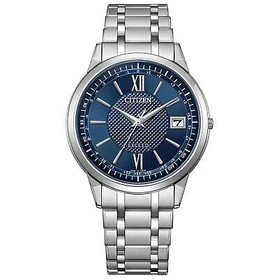 Pre-owned Citizen Exceed Cb1140-61l Thinnest Eco-drive Atomic Direct Flight Men Watch