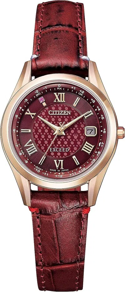 Pre-owned Citizen Exceed Disney Collection Minnie Pair Wristwatch Limited Red Japan