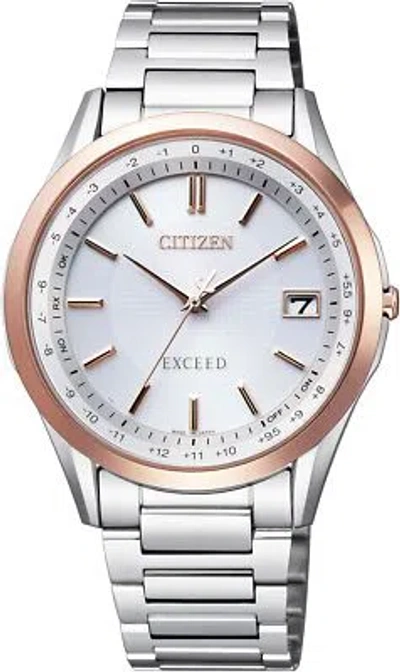 Pre-owned Citizen Exceed Eco-drive Cb1114-52a Solar Radio Men's Watch Sapphire Crystal