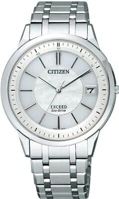 Pre-owned Citizen Exceed Eco-drive Ebg74-5023 Solar Men Watch Made In Japan Titanium