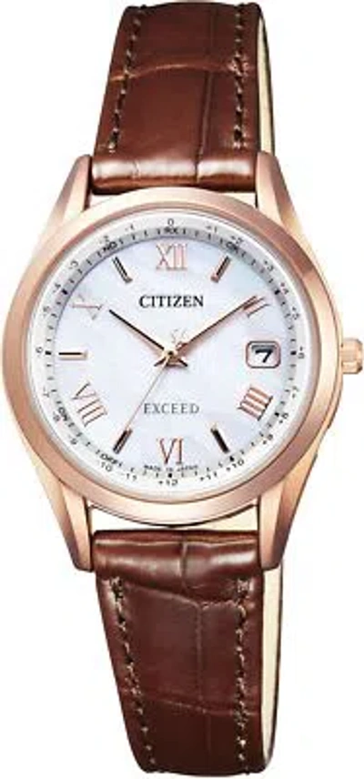 Pre-owned Citizen Exceed Eco-drive Es9372-08w Direct Flight Woman Watch Made In Japan