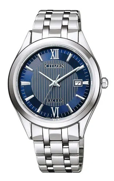 Pre-owned Citizen Exceed Eco-drive Pair Model Aw1001-58l Solar Men's Watch In Box