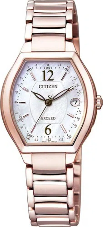 Pre-owned Citizen Exceed Es9344-54w Women White Dial Watch Box