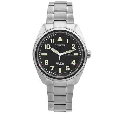 Citizen Garrison Eco-drive Black Dial Super Titanium Men's Watch Bm8560-88e