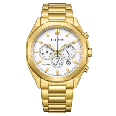 Pre-owned Citizen Gold Mens Chronograph Watch Ca4592-85a