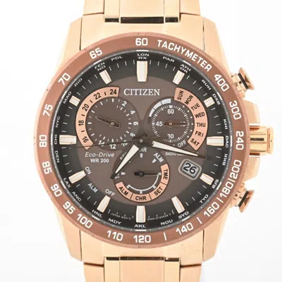 Pre-owned Citizen Gold Plated Stainless Steel Wristwatch () In Multi