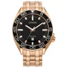 Citizen Sport Luxury Mens Rose Goldtone Stainless Steel Bracelet Watch Aw1773-55e In Gold