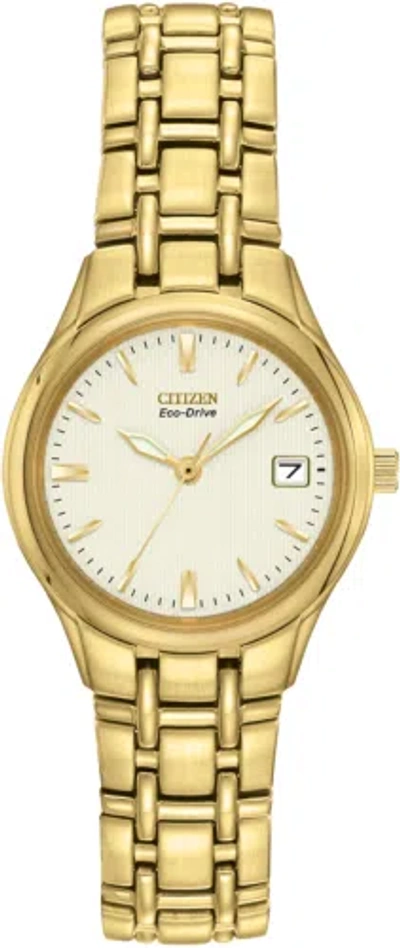 Pre-owned Citizen Gold Womens Analogue Watch Ew1262-55p