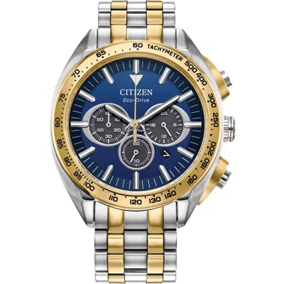 Citizen Gray Stainless Steel Dress Watch In Gold