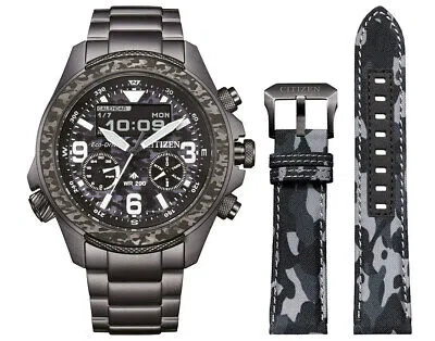 Pre-owned Citizen Grey Mens Analogue-digital Watch Promaster Land U822 Limited Edition