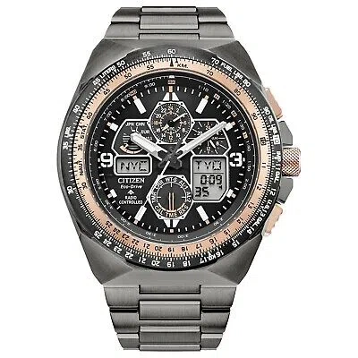 Pre-owned Citizen Grey Mens Analogue-digital Watch Promaster Skyhawk A-t Limited Edition