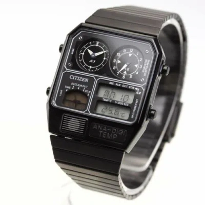 Pre-owned Citizen Jg2105-93e Ana-digi Temp Reproduction Model Watch Black From Japan