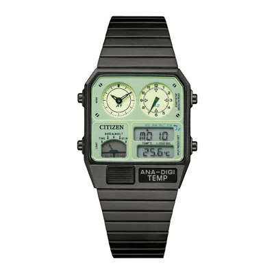 Pre-owned Citizen Jg2147-85x Ana Digi Temp Luminous Dial Watch