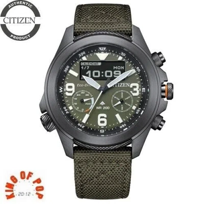 Pre-owned Citizen Jv1005-02w, Eco Drive Land , Promaster, Zafiro,20 Bar