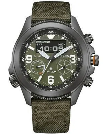 Pre-owned Citizen Jv1005-02w Mens Watch Promaster 35th Anniversary Eco-drive Combinatio...