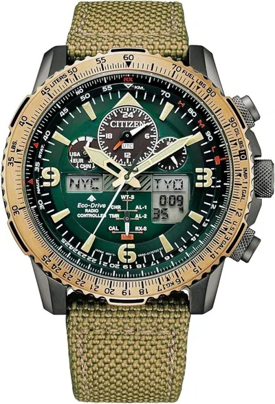 Pre-owned Citizen Jy8074-11x Promaster Sky Men's Solar Radio Watch