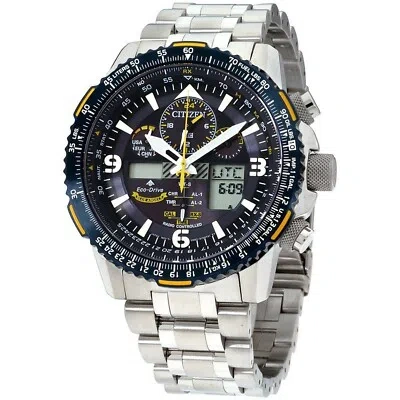 Pre-owned Citizen Jy8078-52l Promaster Skyhawk A-t Blue Watch Japan Domestic Version In Silver Tone