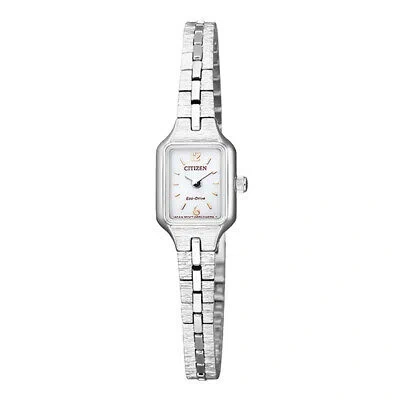 Pre-owned Citizen Key Kii: Eco-drive Eg2040-55a White Accessory Women's Watch In Box