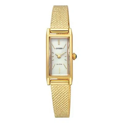 Pre-owned Citizen Key Kii: Eco Drive Eg7042-52a White Gold Solar Women's Watch In Box