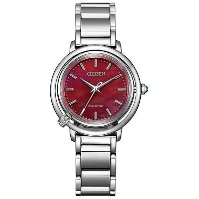 Pre-owned Citizen L Arcly Collection Em1090-78x Eco-drive Solar Watch Emotional Red 31.2mm