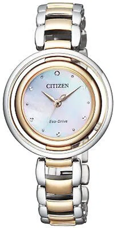 Pre-owned Citizen L Arkley Series Kanon-inspired Design Em0666-97d Women's Watch